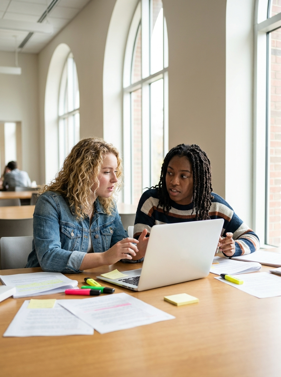 Candidates étudiant leurs possibilités pendant la phase complémentaire Parcoursup