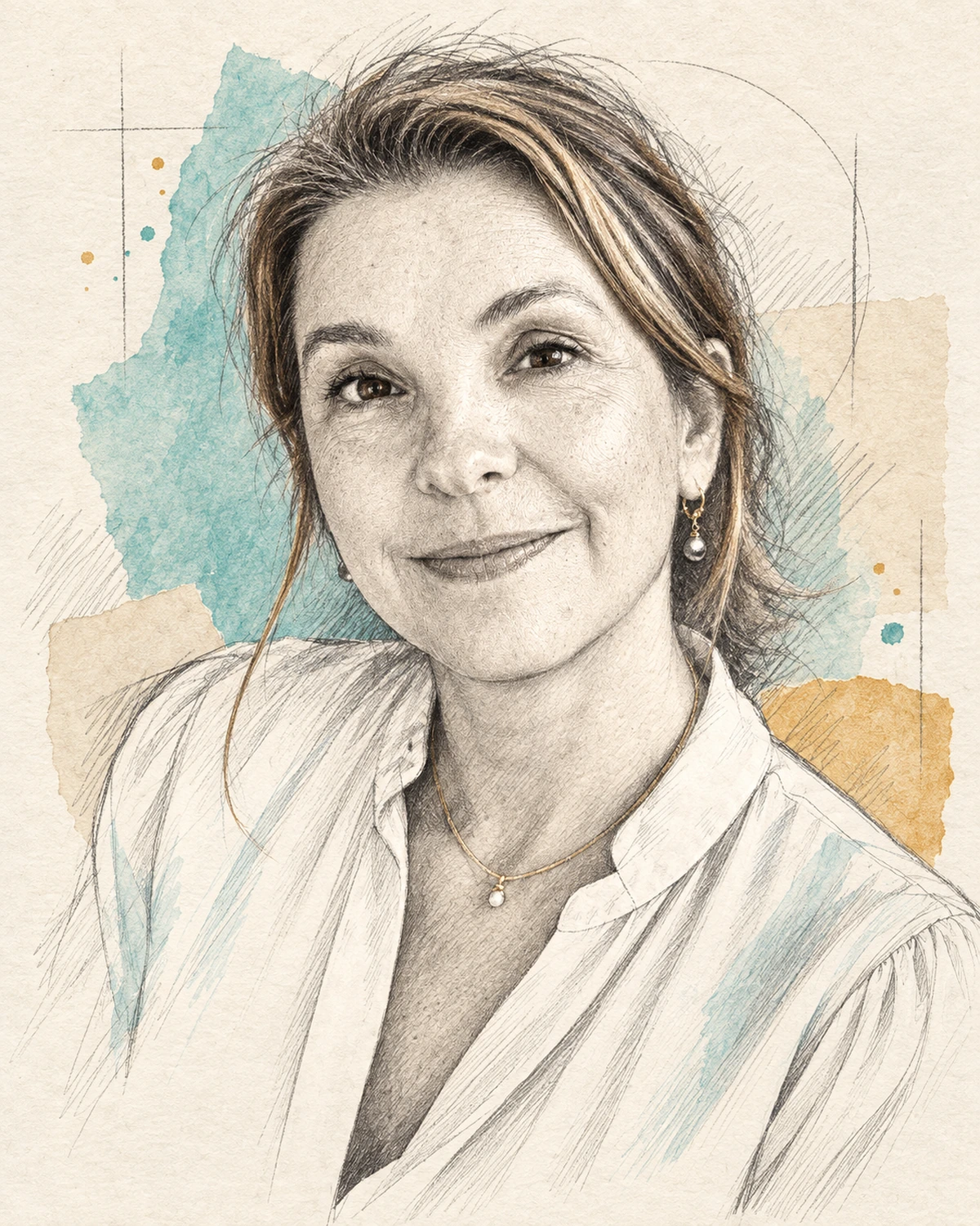 Portrait illustré d’Audrey Thoreau, co-gérante de latoortue
