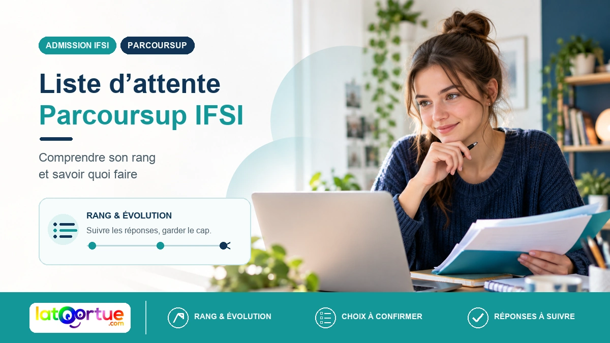 Candidate consultant son rang sur la liste d’attente Parcoursup pour entrer en IFSI