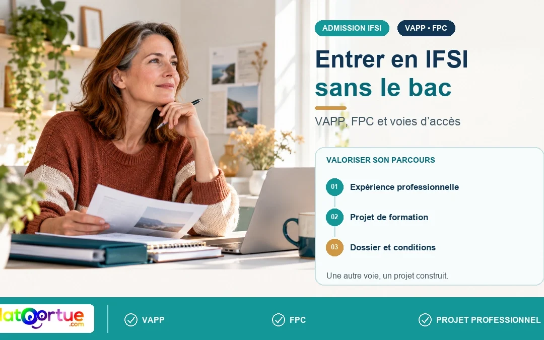 Entrer en IFSI sans le bac en 2027 : VAPP, FPC et conditions d’accès