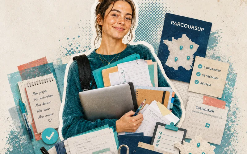 Candidate préparant sa candidature Parcoursup pour entrer en IFSI